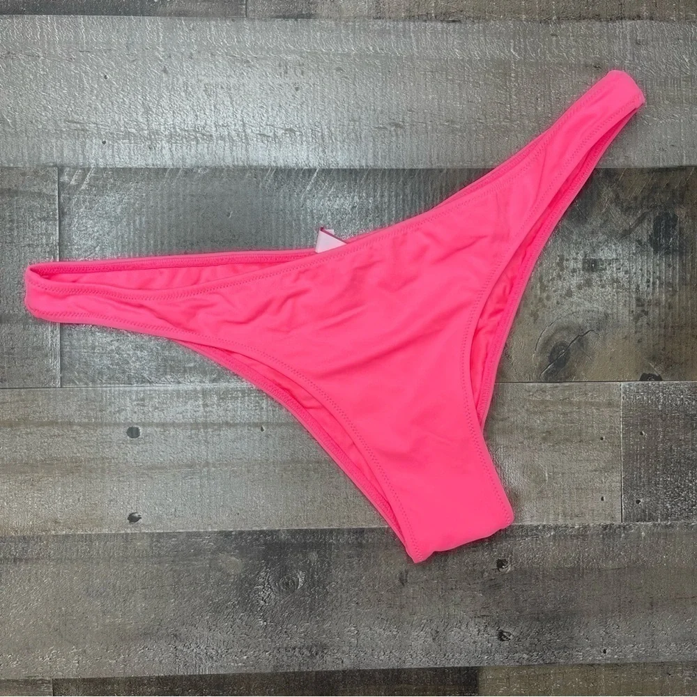 Victoria’s Secret Bright Pink Cheeky Bikini Bottom size Large